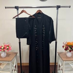 Black Abaya with Gold Embroidery